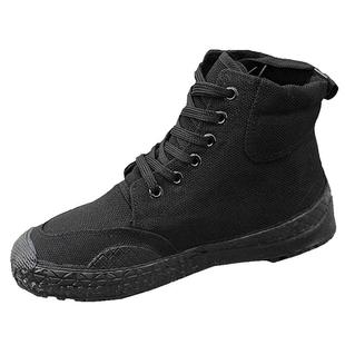 冬季加绒解放鞋防寒保暖棉鞋防钉扎工地鞋耐磨劳保鞋男帆布工作鞋