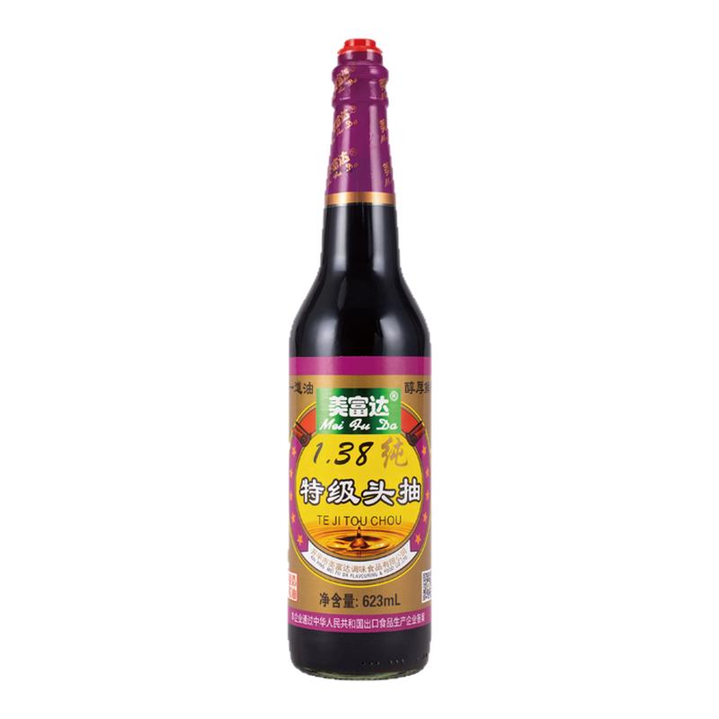 美富达1.38纯特级头抽酱油家用酱油生抽623ml调味提鲜