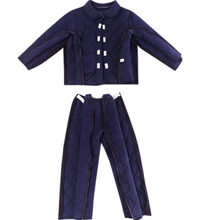 冬季加厚护理服老人病人易穿脱保暖病号服男女术后卧床康复训练服