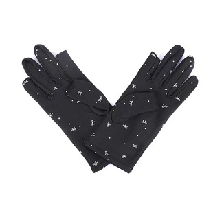 手套加绒冬季保暖女加厚韩版漏两指工作弹力防寒骑车开车跳舞手套