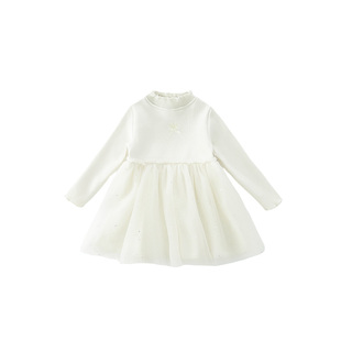 女童加绒连衣裙秋冬季2025新款洋气女宝宝冬装裙子儿童网纱公主裙