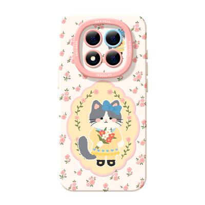 适用红米note15pro手机壳女款note14保护套小米高级note11pro硅胶防摔13por+全包redmi碎花12turbo软好看猫咪