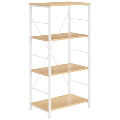 森花可调节木板落地置物架