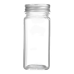 方形玻璃撒料瓶家用调料瓶孜然烧烤盐罐撒料瓶胡椒粉铝盖调味瓶罐