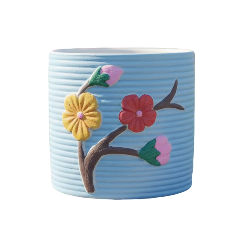 陶瓷diy花器幼儿园亲子美术涂鸦彩绘手工儿童益智涂色手工制作盆