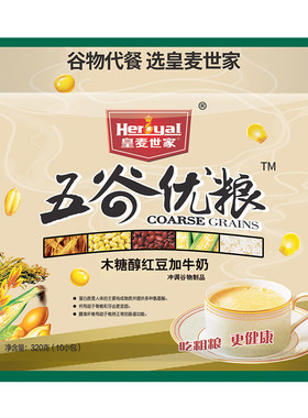 皇麦世家木糖醇红豆加牛奶燕麦片