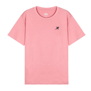 特步纯棉短袖T恤男夏季2026新款正品大码宽松圆领半截袖运动上衣