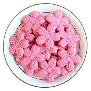樱花饼干蛋糕装饰粉色大号桃花造型冰淇淋点缀生日甜品烘焙摆件
