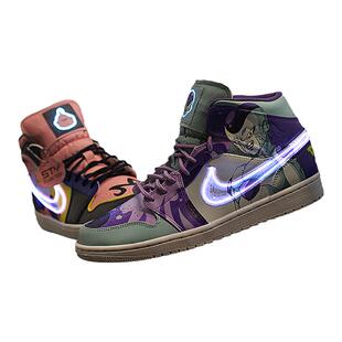 STY custom定制 air jordan 1 七龙珠 魔人布欧 弗利萨 灯组点亮
