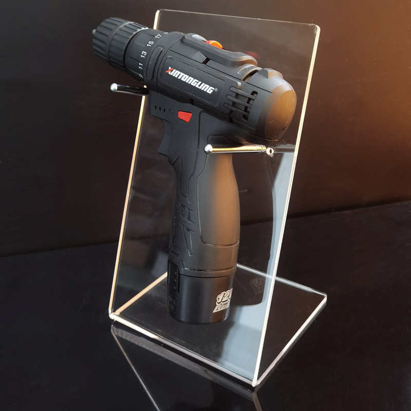 手电钻展示架亚克力透明展架充电螺丝刀手枪钻架子样品展示架支架