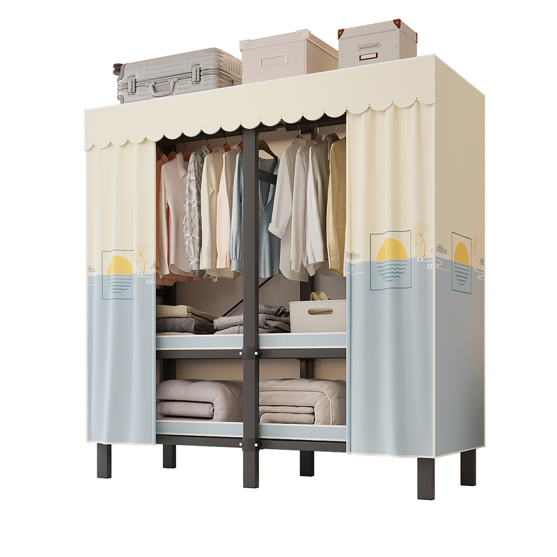 免安装折叠衣柜简易布衣柜卧室家用租房衣橱大容量加粗加厚收纳柜