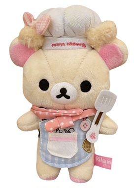 正版轻松熊玩偶小挂件苹果甜品师帽子送女友朋友生日节日礼物