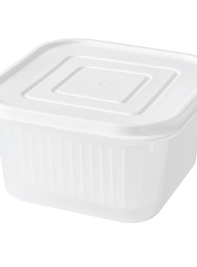 日本冰箱沥水塑料密封保鲜盒