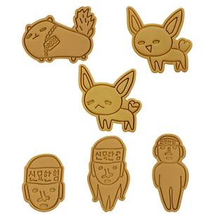 韩国姜食堂神妙汉新西游记家用饼干模具diy卡通3d立体按压烘焙磨