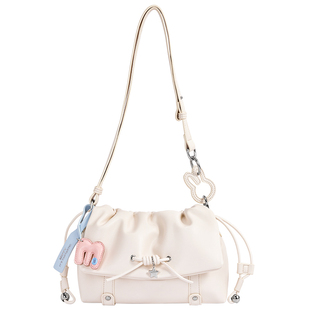 米菲女式简约百搭抽绳云朵包包2026新款小众设计感时尚通勤斜挎包