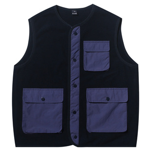 男童加绒马甲山系童装日式工装户外外套中大儿童保暖背心潮流百搭