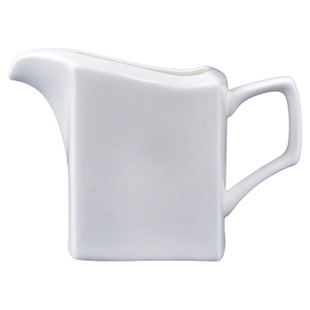 骨瓷奶缸酒店餐厅会所陶瓷异形咖啡用复古轻奢纯白公道杯浇汁杯