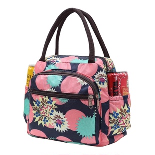 五层拉链大方防水布包高档五层拉链妈咪包手拎袋宝妈包收纳便当袋