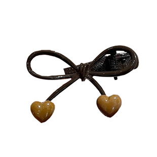 爱心蝴蝶结发夹女前额碎发侧边夹2025新款高端刘海夹鸭嘴夹子发饰