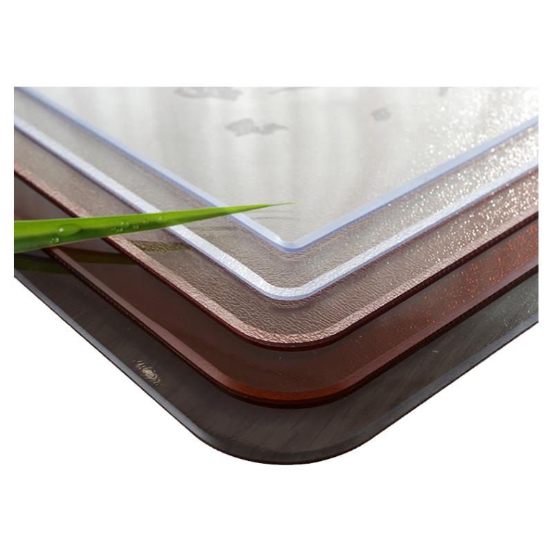 軟玻璃桌布pvc防水防油免洗防燙黑色無味餐桌墊茶幾塑料水晶板厚