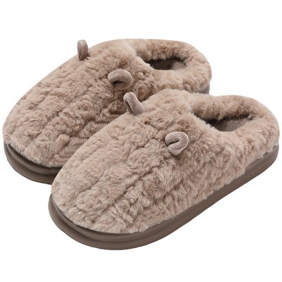 厚底棉拖鞋男秋冬季2025新款室内家居防滑防臭毛绒保暖男款棉拖鞋