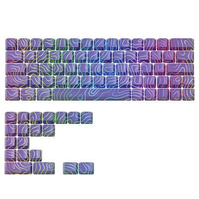 XVX《等高线2.0》紫色键帽透光