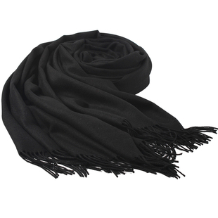 达芬奇密码黑色仿薄款羊绒围巾女款围脖男士披肩两用2025新款斗篷