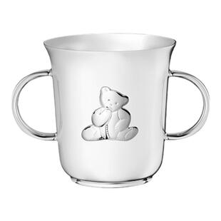 CHRISTOFLE昆庭 镀银双把手儿童水杯 餐具勺叉套装诞生礼法国原装