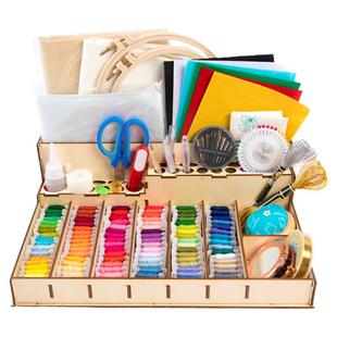 刺绣diy工具套装传统绣花入门初学手工刺绣工具包专用针线布全套