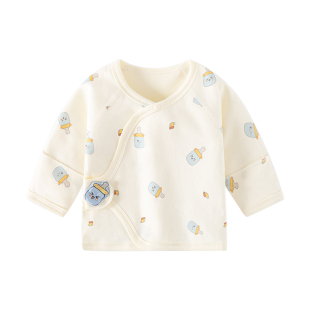 新生婴儿儿衣服52码夹棉半背衣a类纯棉春秋初生宝宝冬上衣和尚服