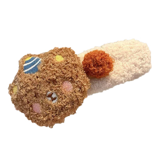 大号毛绒发夹边夹侧边刘海碎发卡女2025新款高级儿童可爱夹子头饰