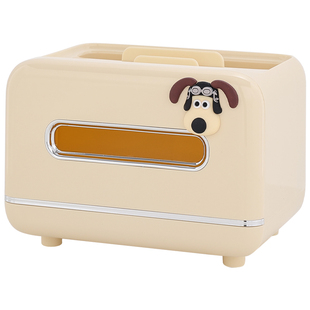 奶油风好看的纸巾盒放遥控手机支架多功能收纳盒高颜值创意抽纸盒