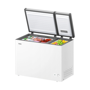 海尔新款181/293升双温冰柜大容量小型家用卧式冷藏冷冻无霜冷柜