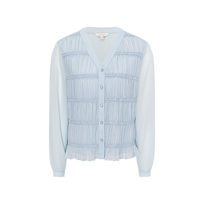 JESSIE修身气质高级感收褶衬衫女