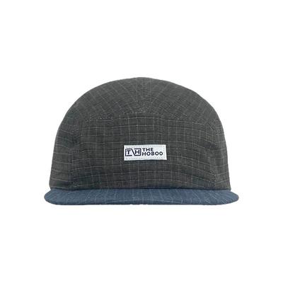 春夏平檐格纹五片帽子