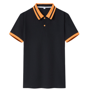 纯棉餐饮工作服polo衫定制印logo早餐店面馆烧烤店服务员短袖夏季
