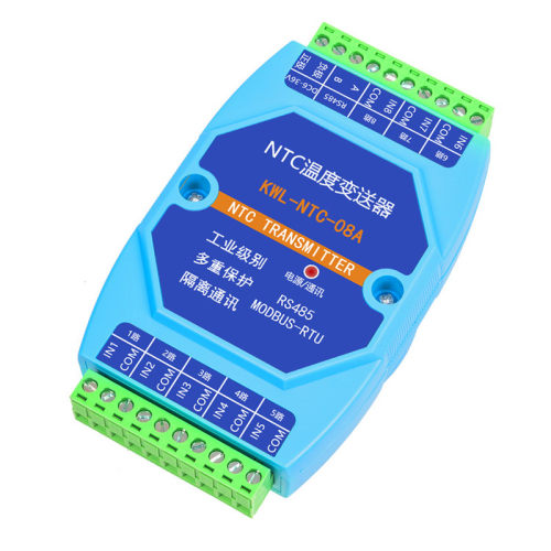 NTC5K10K20K100K温度采集模块变送器热敏电阻转RS485K/B阻值3435