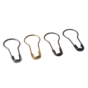 安全别针服装辅料葫芦形扣针锁针吊牌绳扣铜黑色标签扣小号金属针