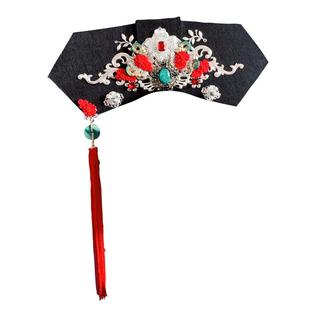 延禧攻略古装旗头清朝宫廷妃子格格旗头如懿传头饰表演发饰绒花仿