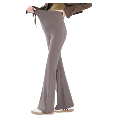 孕妇鲨鱼喇叭裤春秋外穿小个子抽绳打底秋冬季加绒加厚瑜伽微喇裤