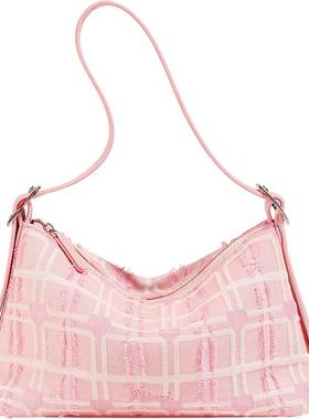 爱路喜小众原创设计粉色大容量简约百搭单肩包腋下包斜挎包