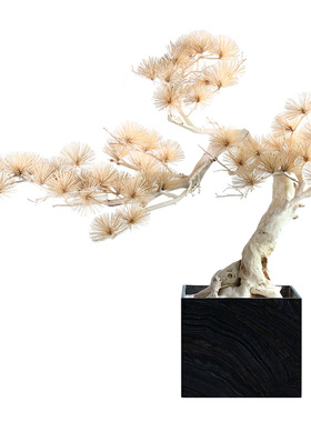 酒店大堂仿真迎客松落地摆件