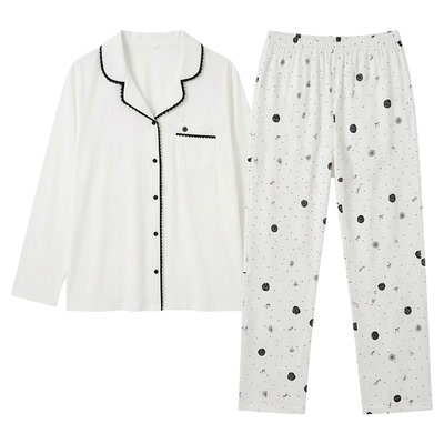 都市丽人山茶花100%纯棉家居服