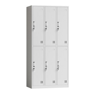 钢制员工更衣柜四门宿舍铁皮储物柜带锁工厂鞋柜浴室六门换衣柜子