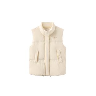 8ON8休闲简约设计感2025冬季新款长款白鸭绒无袖羽绒马甲叠穿上衣