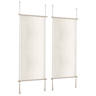 慕布卡MOBUKIA亚麻质感隔断帘软屏风半透光现代简约定制原创专利