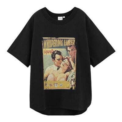 MOUSSY美式复古海报印花短袖T恤