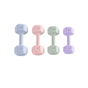 哑铃女士健身家用瑜伽壶铃杠铃器材青少年儿童2KG一对包胶小哑铃