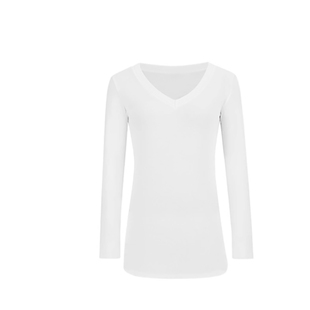 白色内搭圆领中长款遮屁股长袖女t恤修身打底衫上衣德绒纯棉加厚