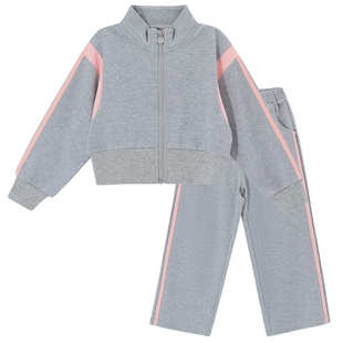 笛莎童装女童套装春秋新款中大童儿童时髦运动外套上衣裤子两件套